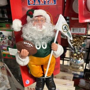 Santa Claus packers Football Ornament